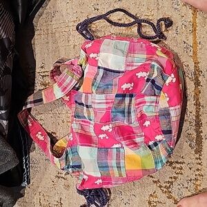 Disney Parks Pink Patchwork Mickey Mouse Hobo Madris Cotton Bag Purse